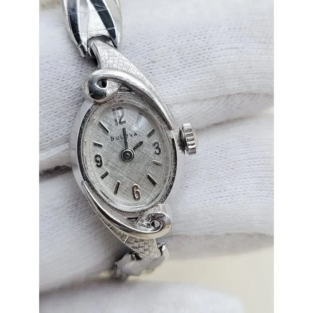 Vintage 1967 Bulova M7 Womens Cocktail Watch 10K Rolled Gold Plate 6
